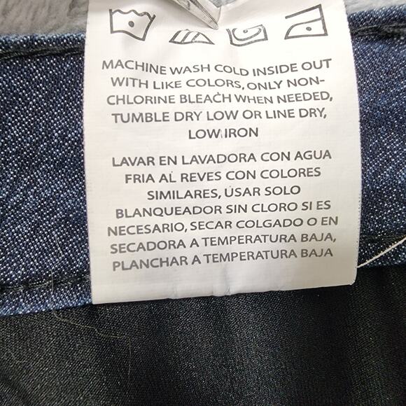 Lee Riders Skort Womens 26W Blue Stretch Denim Mini Built-in Shorts Casual - Picture 6 of 9